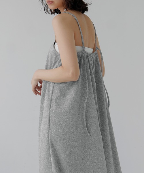 ブラックラメキャミワンピース AIC.（エーアイシー）の「ラメキャミロングワンピース（ワンピース