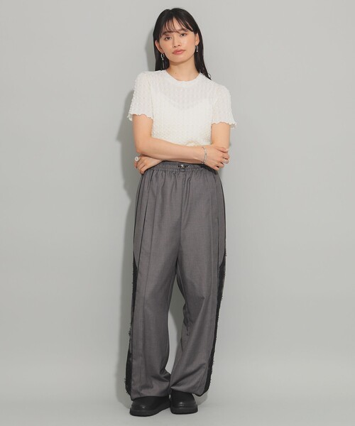 Ray BEAMS（レイビームス）の「シュリンク メロー ハーフスリーブ Tシャツ（Tシャツ/カットソー・レディース・ホワイト系その他6/ブラック/ロイヤルブルー・ONE SIZE）」の4枚目の写真