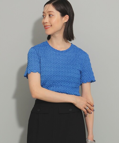 Ray BEAMS（レイビームス）の「シュリンク メロー ハーフスリーブ Tシャツ（Tシャツ/カットソー・レディース・ホワイト系その他6/ブラック/ロイヤルブルー・ONE SIZE）」の15枚目の写真