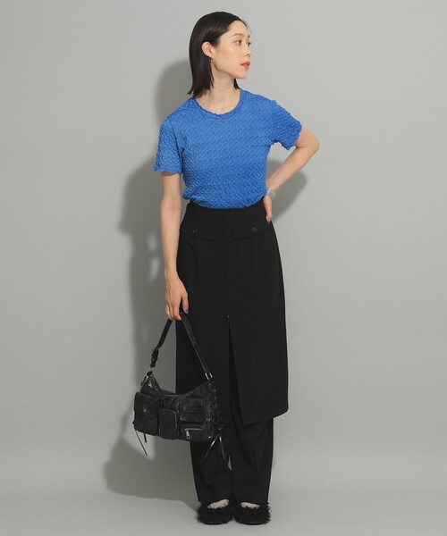 Ray BEAMS（レイビームス）の「シュリンク メロー ハーフスリーブ Tシャツ（Tシャツ/カットソー・レディース・ホワイト系その他6/ブラック/ロイヤルブルー・ONE SIZE）」の17枚目の写真