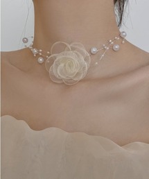 Coo+i（クーイ）の「パールフラワーデザインチョーカー（チョーカー）」