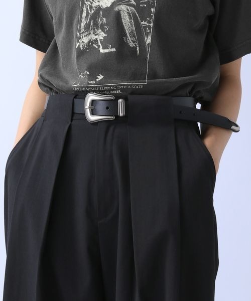 JEANASIS（ジーナシス）の「ウエスタンホソベルト/128524（ベルト・レディース・ベージュ/ブラック・FREE）」の2枚目の写真