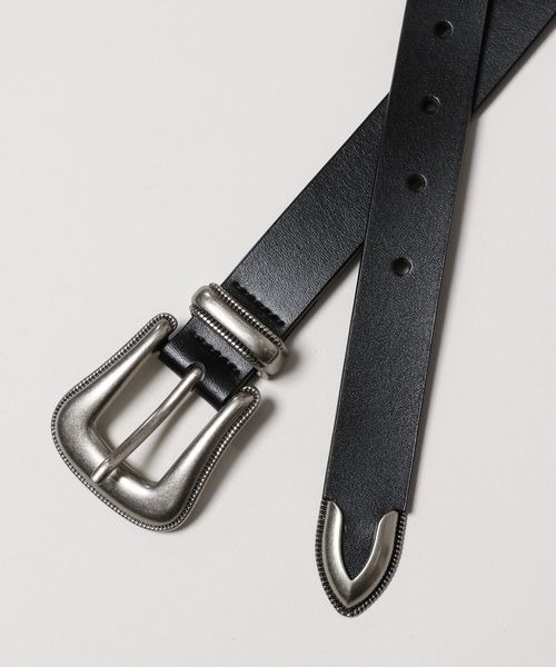 JEANASIS（ジーナシス）の「ウエスタンホソベルト/128524（ベルト・レディース・ベージュ/ブラック・FREE）」の4枚目の写真