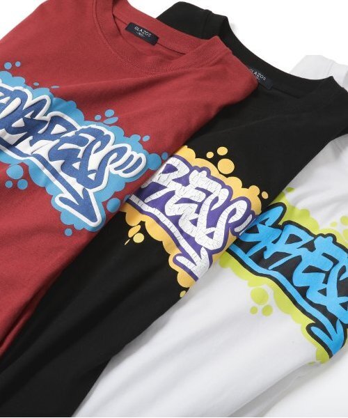 GLAZOS(グラソス)の「【大人向けサイズあり】【STREET】フロントグラフィティプリントビッグ長袖Tシャツ(Tシャツ/カットソー・キッズ・ブラック/ホワイト/オレンジ・140cm/150cm/160cm/170cm)」の8枚目の写真