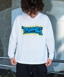 GLAZOS | 【STREET】フロントグラフィティプリントビッグ長袖Tシャツ(Tシャツ/カットソー)