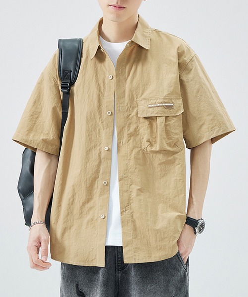 aimoha（アイモハ）の「aimoha outdoorユニセックス　ポケット　シャツ (SS)（シャツ/ブラウス・レディース・グリーン/オフホワイト/ベージュ・MEDIUM/LARGE/X-LARGE）」の7枚目の写真