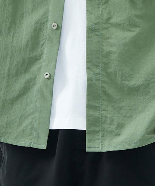 aimoha（アイモハ）の「aimoha outdoorユニセックス　ポケット　シャツ (SS)（シャツ/ブラウス・レディース・グリーン/オフホワイト/ベージュ・MEDIUM/LARGE/X-LARGE）」の9枚目の写真