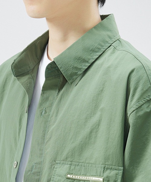 aimoha（アイモハ）の「aimoha outdoorユニセックス　ポケット　シャツ (SS)（シャツ/ブラウス・レディース・グリーン/オフホワイト/ベージュ・MEDIUM/LARGE/X-LARGE）」の12枚目の写真