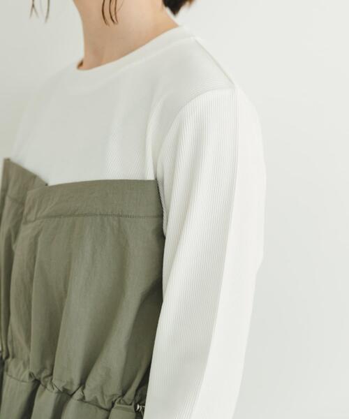 ITEMS URBANRESEARCH（アイテムズ アーバンリサーチ）の「ドッキングナイロンワンピース（ワンピース・レディース・ブラック/カーキ・FREE）」の12枚目の写真