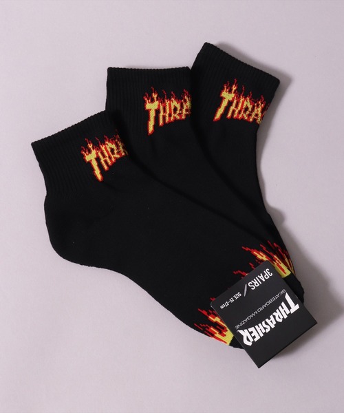 THRASHER（スラッシャー）の「(LF)【THRASHER】【3足セット】ロゴ ジャガード クォーターソックス（ソックス/靴下・メンズ・ブラック系2/ブラック系3/その他2/その他3/その他1/ブラック系4・25～27cm）」の14枚目の写真