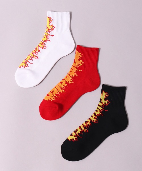THRASHER（スラッシャー）の「(LF)【THRASHER】【3足セット】ロゴ ジャガード クォーターソックス（ソックス/靴下・メンズ・ブラック系2/ブラック系3/その他2/その他3/その他1/ブラック系4・25～27cm）」の10枚目の写真
