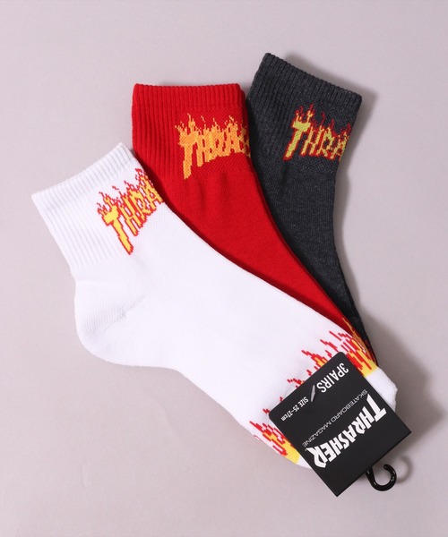 THRASHER（スラッシャー）の「(LF)【THRASHER】【3足セット】ロゴ ジャガード クォーターソックス（ソックス/靴下・メンズ・ブラック系2/ブラック系3/その他2/その他3/その他1/ブラック系4・25～27cm）」の19枚目の写真