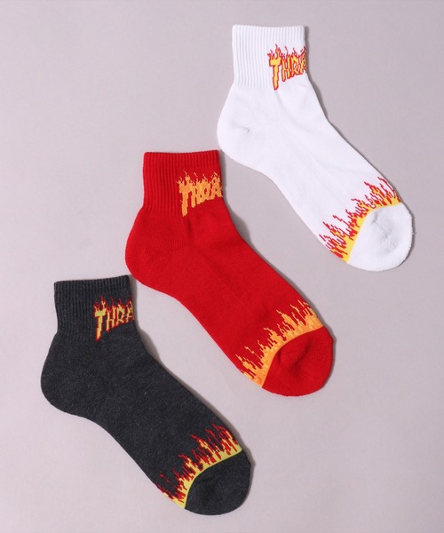 THRASHER（スラッシャー）の「(LF)【THRASHER】【3足セット】ロゴ ジャガード クォーターソックス（ソックス/靴下・メンズ・ブラック系2/ブラック系3/その他2/その他3/その他1/ブラック系4・25～27cm）」の21枚目の写真
