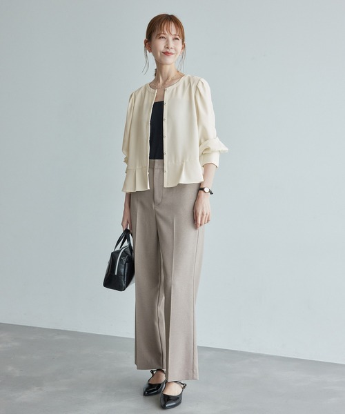 ROPE' PICNIC(ロペピクニック)の「ジャケットみたいに着れるブラウス(シャツ/ブラウス・レディース・ピンク/サックスブルー/ホワイト系その他/ホワイト/ネイビー/ブルー系その他5・38)」の7枚目の写真