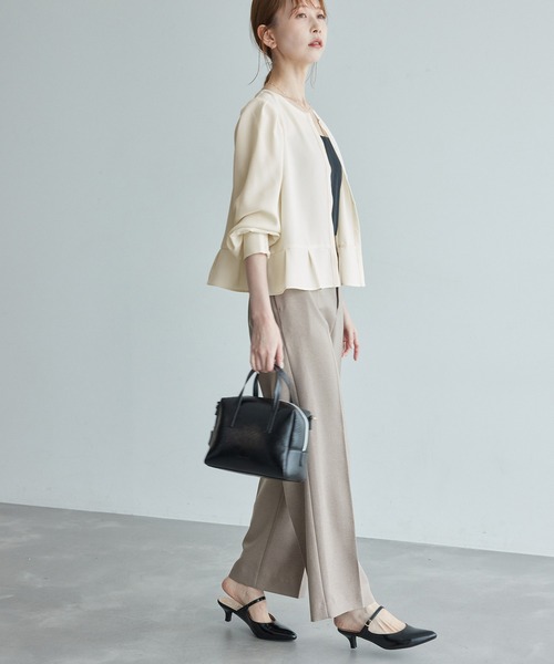 ROPE' PICNIC(ロペピクニック)の「ジャケットみたいに着れるブラウス(シャツ/ブラウス・レディース・ピンク/サックスブルー/ホワイト系その他/ホワイト/ネイビー/ブルー系その他5・38)」の8枚目の写真