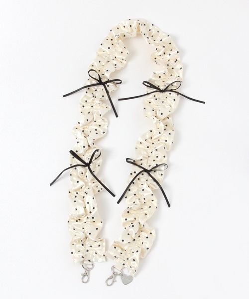 tiny tiny（ティニーティニー）の「ミニリボン付きショルダーストラップ[tiny tiny(ティニーティニー)]（スマホグッズ・レディース・ブラック/ピンク/グレー/レッド/レオパード/イエロー/ライトブルー/ホワイト/ブルー/レッド系その他/ベージュ/グリーン/桜/ブルー系その他/オフホワイト/ブラック系その他/ライトブラウン/レッド系その他2/アイボリー/イエロー系その他・0）」の9枚目の写真