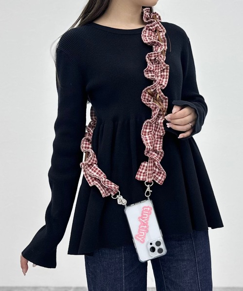 tiny tiny（ティニーティニー）の「ミニリボン付きショルダーストラップ[tiny tiny(ティニーティニー)]（スマホグッズ・レディース・ブラック/ピンク/グレー/レッド/レオパード/イエロー/ライトブルー/ホワイト/ブルー/レッド系その他/ベージュ/グリーン/桜/ブルー系その他/オフホワイト/ブラック系その他/ライトブラウン/レッド系その他2/アイボリー/イエロー系その他・0）」の18枚目の写真