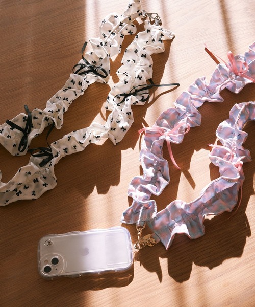 tiny tiny（ティニーティニー）の「ミニリボン付きショルダーストラップ[tiny tiny(ティニーティニー)]（スマホグッズ・レディース・ブラック/ピンク/グレー/レッド/レオパード/イエロー/ライトブルー/ホワイト/ブルー/レッド系その他/ベージュ/グリーン/桜/ブルー系その他/オフホワイト/ブラック系その他/ライトブラウン/レッド系その他2/アイボリー/イエロー系その他・0）」の22枚目の写真