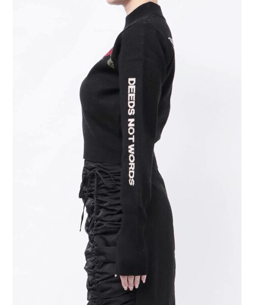 jouetie（ジュエティ）の「ローズジャガードロゴニット（ニット/セーター・レディース・グレー/ブルー/ブラック/アイボリー・MEDIUM）」の9枚目の写真