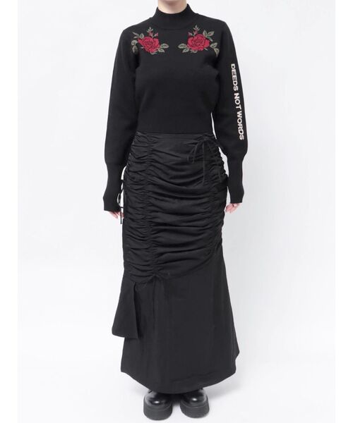 jouetie（ジュエティ）の「ローズジャガードロゴニット（ニット/セーター・レディース・グレー/ブルー/ブラック/アイボリー・MEDIUM）」の18枚目の写真