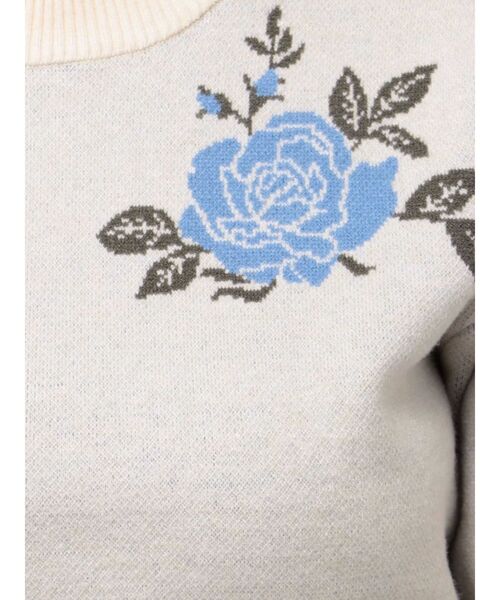 jouetie（ジュエティ）の「ローズジャガードロゴニット（ニット/セーター・レディース・グレー/ブルー/ブラック/アイボリー・MEDIUM）」の19枚目の写真