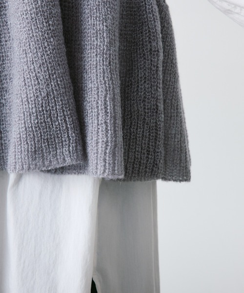 PUAL CE CIN（ピュアルセシン）の「リブ×畦ニットビスチェ（ベスト・レディース・ブラック/ベージュ/グレー・FREE）」の13枚目の写真