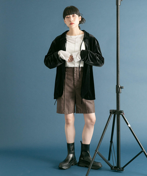 KBF（ケイビーエフ）の「ピンタックショートパンツ（その他パンツ・レディース・カーキ/ブラウン/ブラック/チャコールグレー・ONE）」の13枚目の写真