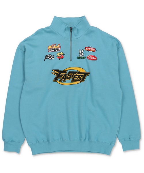 SPINNS（スピンズ）の「ストリート/ハーフジップワッペンロゴスウェット（スウェット・メンズ・ブルー/オフホワイト/アッシュグレー/ブラック・ONESIZE）」の17枚目の写真