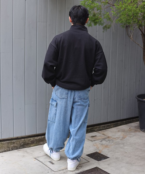 SPINNS（スピンズ）の「ストリート/ハーフジップワッペンロゴスウェット（スウェット・メンズ・ブルー/オフホワイト/アッシュグレー/ブラック・ONESIZE）」の14枚目の写真