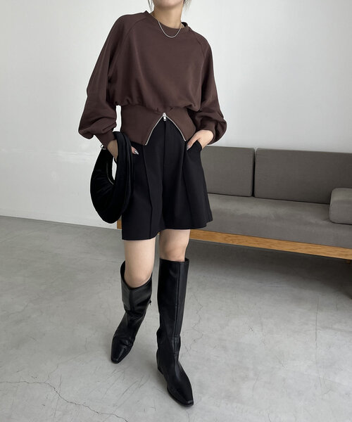 CAPRICIEUX LE'MAGE(カプリシューレマージュ)の「ピンタックショートパンツ(その他パンツ・レディース・ブラック/チャコールグレー/ホワイト系その他・38/36)」の22枚目の写真