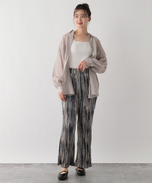 GLOBAL WORK Smile Seed Store（グローバルワーク スマイルシードストア）の「柄プリーツフレアパンツ/147047（その他パンツ・レディース・グリーン系その他/ブルー系その他・MEDIUM/LARGE）」の21枚目の写真