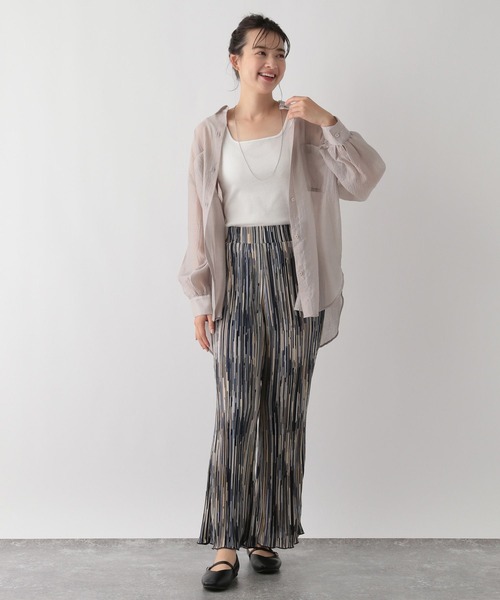 GLOBAL WORK Smile Seed Store（グローバルワーク スマイルシードストア）の「柄プリーツフレアパンツ/147047（その他パンツ・レディース・グリーン系その他/ブルー系その他・MEDIUM/LARGE）」の22枚目の写真