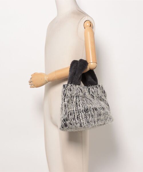 Bridget Birkin(ブリジットバーキン)の「【T.S.L】エコファーパターンハンドバッグ(846461)(ハンドバッグ・レディース・ブラック/ピンク/ベージュ・ALL)」の9枚目の写真