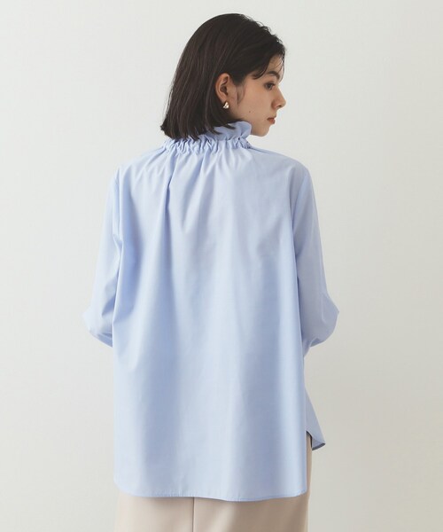 新品タグ付き♡ウィルフリー♡ブラウス♡アイボリー WILLFULLY（ウィルフリー）の「patchwork frill volume sleeve BL