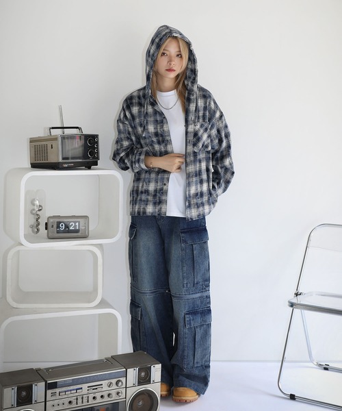 MSGM チェック シャツ ブルゾン　size 41 美品　¥68,000 MSGM チェック シャツ ブルゾン size 41 美品 ¥68,000