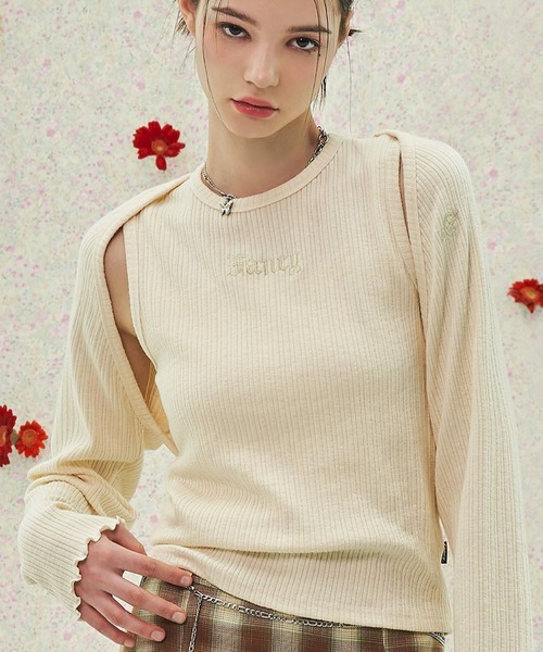 FANCY CLUB（ファンシークラブ）の「NASTY FANCY CLUB／ボレロ SET UP（カーディガン/ボレロ・レディース・ブラック/クリーム・FREE）」の22枚目の写真