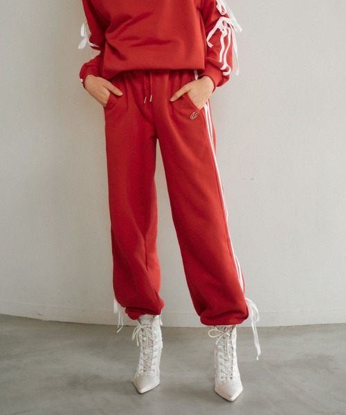 ACLENT（アクレント）の「ダブルラインリボンスウェットパンツ