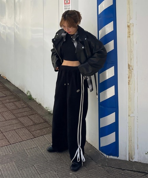 ACLENT（アクレント）の「ダブルラインリボンスウェットパンツ