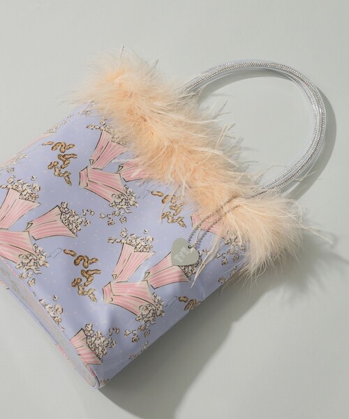 HEY!MrsROSE(ヘイミセスローズ)の「HEY!Mrs ROSE / Marabou バッグ(トートバッグ・レディース・ライトブルー/ピンク・ONE SIZE)」の8枚目の写真