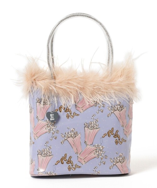 HEY!MrsROSE(ヘイミセスローズ)の「HEY!Mrs ROSE / Marabou バッグ(トートバッグ・レディース・ライトブルー/ピンク・ONE SIZE)」の9枚目の写真