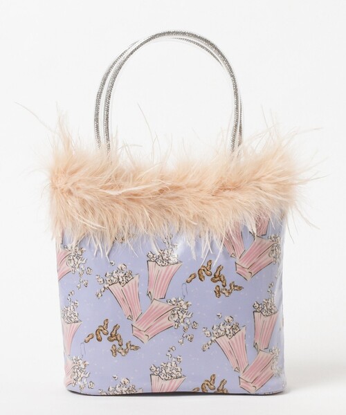 HEY!MrsROSE(ヘイミセスローズ)の「HEY!Mrs ROSE / Marabou バッグ(トートバッグ・レディース・ライトブルー/ピンク・ONE SIZE)」の3枚目の写真