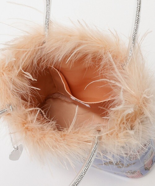 HEY!MrsROSE(ヘイミセスローズ)の「HEY!Mrs ROSE / Marabou バッグ(トートバッグ・レディース・ライトブルー/ピンク・ONE SIZE)」の6枚目の写真