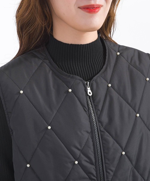 PICCIN(ピッチン)の「【WEB限定】フロントパールキルティングベスト(ベスト・レディース・オフホワイト/ブラック・L/M)」の18枚目の写真