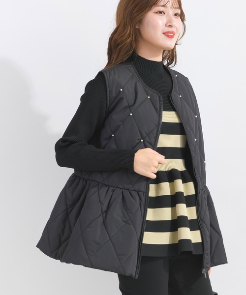 PICCIN(ピッチン)の「【WEB限定】フロントパールキルティングベスト(ベスト・レディース・オフホワイト/ブラック・L/M)」の14枚目の写真