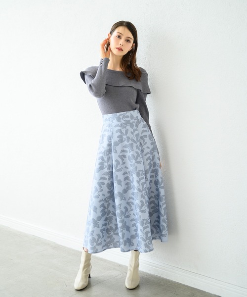 MISCH MASCH(ミッシュマッシュ)の「2wayリボンケープカラーニット/MM448302(ニット/セーター・レディース・ブラック/グレー/ホワイト/ラベンダー・フリ-)」の7枚目の写真