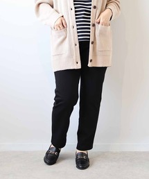 【LL～6L 大きいサイズ】【WEB/一部店舗限定】裏起毛デニム風 ストレートパンツ