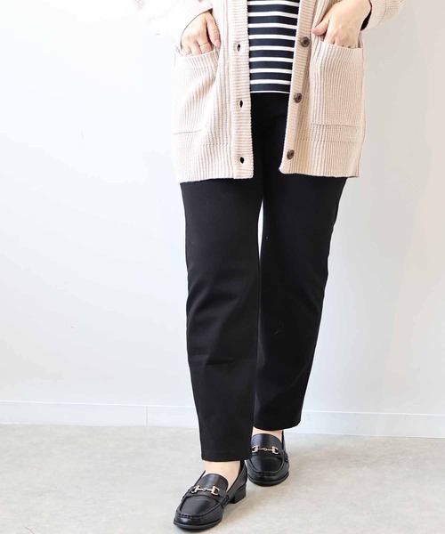MB mint breeze(エムビーミントブリーズ)の「【LL~6L 大きいサイズ】【WEB/一部店舗限定】裏起毛デニム風 ストレートパンツ(その他パンツ・レディース・チャコールグレー/ブルー/ブラック/ネイビー・LL/3L/4L/5L/6L)」の7枚目の写真