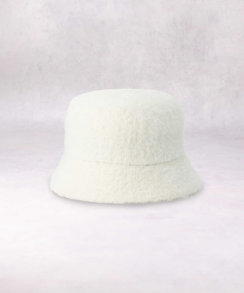 Right-on（ライトオン）の「シャギーバケットハット（ハット・レディース・ブラック/オフホワイト・フリー）」の3枚目の写真
