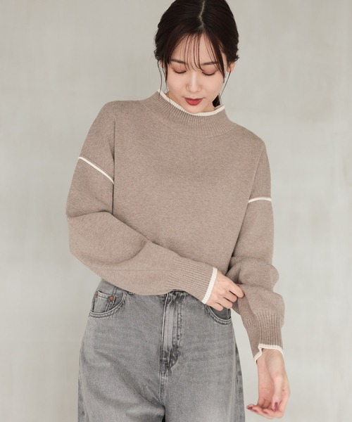 セール】メルティパイピングプルオーバー/115933（ニット/セーター