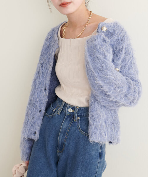 natural couture（ナチュラルクチュール）の「【WEB限定】スクエアネックランダムテレコトップス（Tシャツ/カットソー・レディース・モカ/アイボリー/ブラック・FREE）」の9枚目の写真